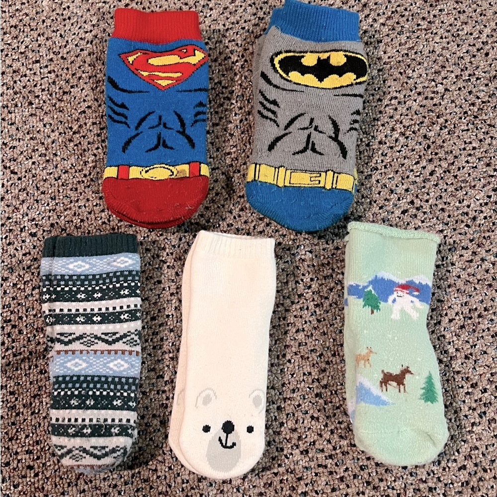 Superhero and Animal Themed grip Socks Set